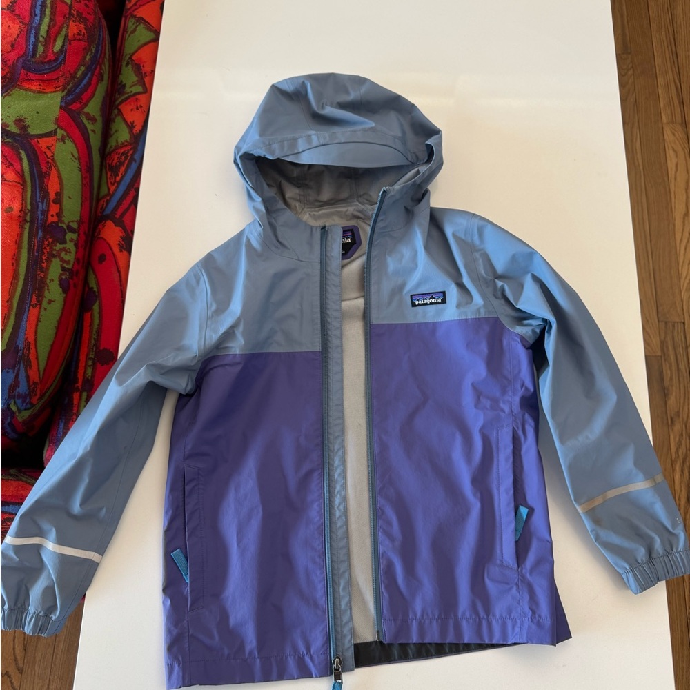 *GREAT CONDITION* Patagonia Kids Purple and Blue Rain Jacket